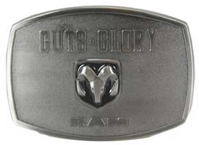 Dodge Ram Guts Glory plain background buckle